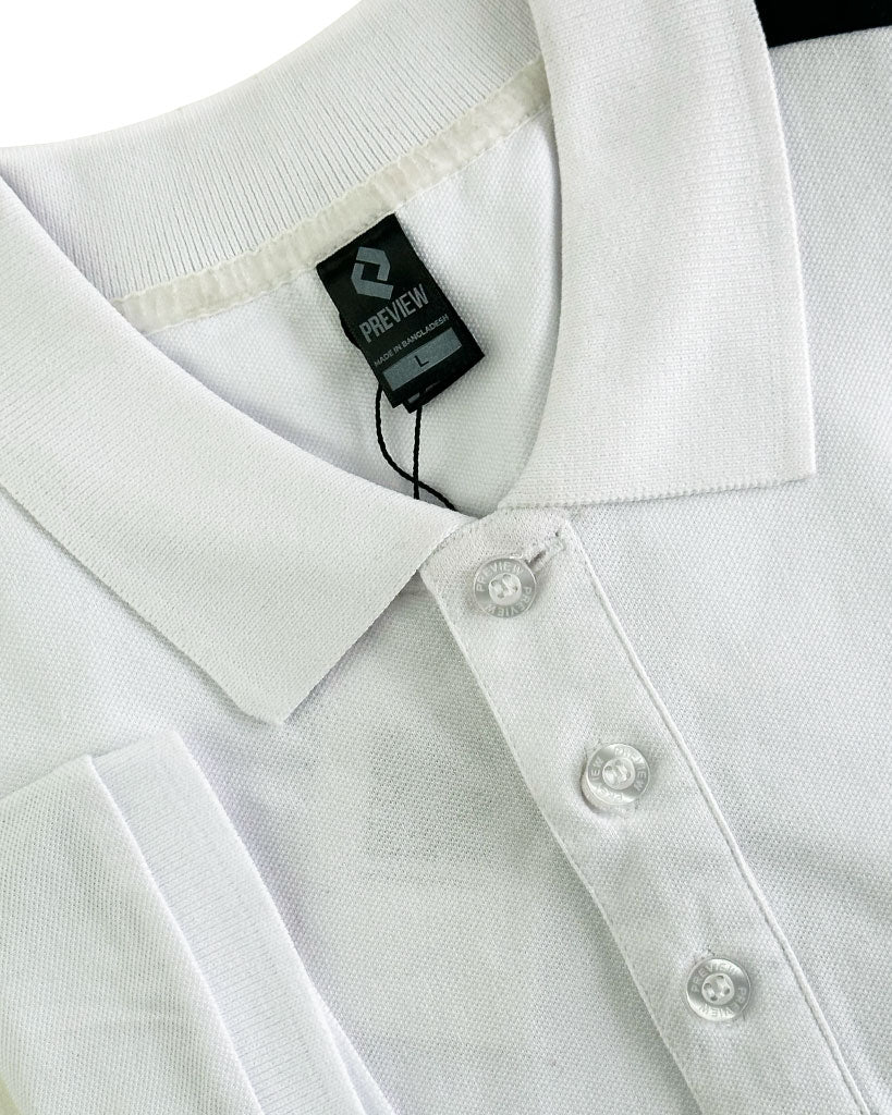 Preview Exclusive Double PK Cotton Polo - White