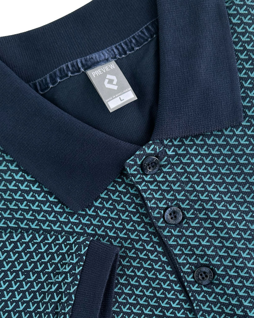 Unified Mens Polo Shirt - Aqua Crest