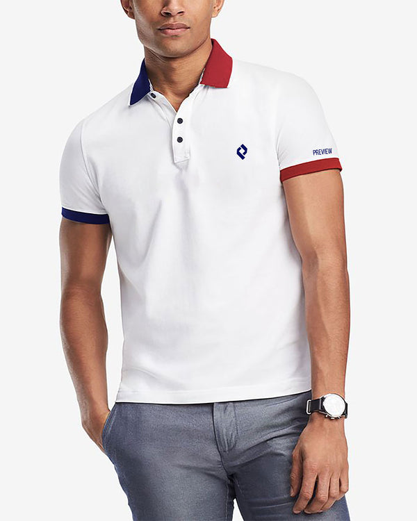 Unified Mens Polo Shirt - Color Block Collar