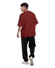 Mens Premium Drop Shoulder T-Shirt-Maroun