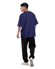 Mens Premium Drop Shoulder T-Shirt-Navy