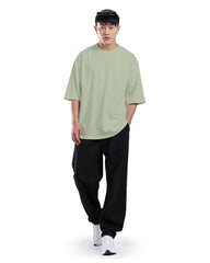 Mens Premium Drop Shoulder T-Shirt-Olive