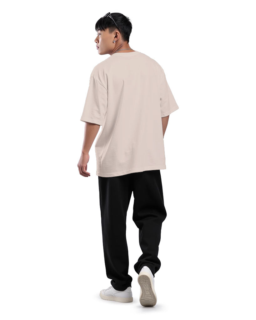 Mens Premium Drop Shoulder T-Shirt-Beige