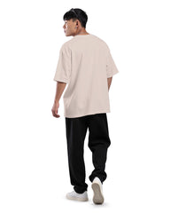 Mens Premium Drop Shoulder T-Shirt-Beige
