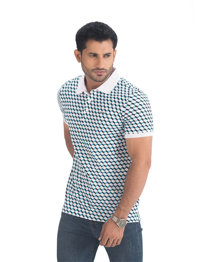 Unified Mens Polo Shirt - HexaGrid