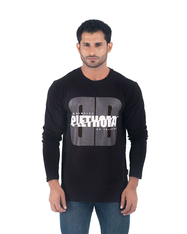 Plethora Full Sleeve T-shirt -Black