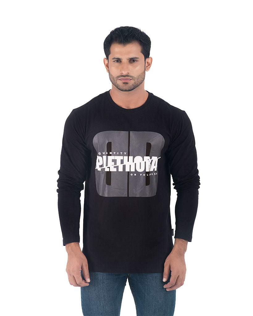 Plethora Full Sleeve T-shirt -Black