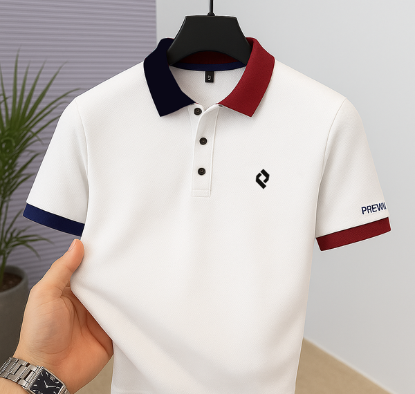 Unified Mens Polo Shirt - Color Block Collar